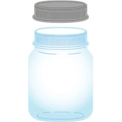 Honey Bee - Mason Jar Vase - Honey Cuts