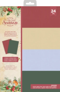 Tis The Season A4 Luxury Linen Card Pack