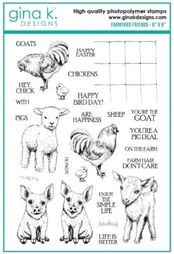 Gina K Designs - STAMPS- Farmyard Friends
