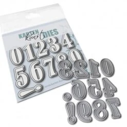 Karten-Kunst Stanzschablone - Happy Numbers