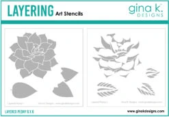 Gina K Designs - STENCIL- Layered Peony