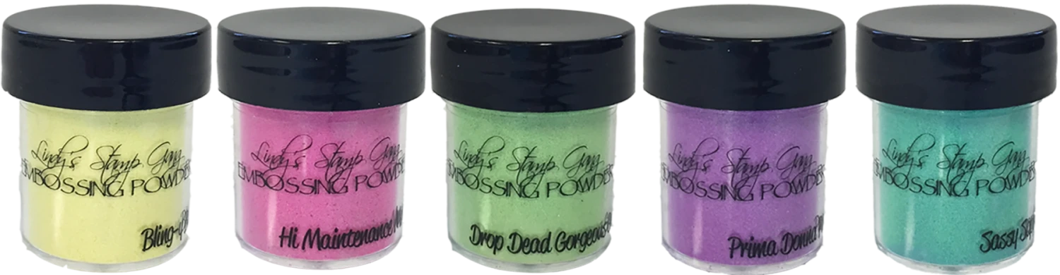 Lindy's Stamp Gang Drop Dead Diva Embossing Powder Set 3 Lindy's Stamp Gang Drop Dead Diva Embossing Powder Set