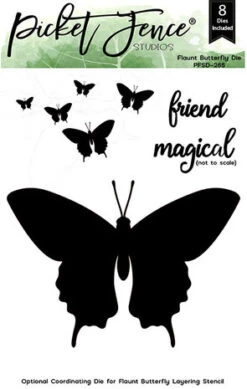 Picket Fence Studios - Flaunt Butterfly 4x6 Inch Metal Die