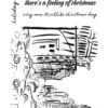Picket Fence Studios - There's A Feeling Of Christmas 4x8 Inch Clear Stamps -Bürobedarf Verkauf picket fence studios theres a feeling of christmas
