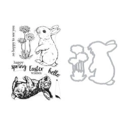 Hero Arts Clear Stamp & Die Combo -Color Layering Bunny Bundle