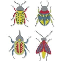 Sizzix Thinlits Die Set 9PK Patterned Bugs