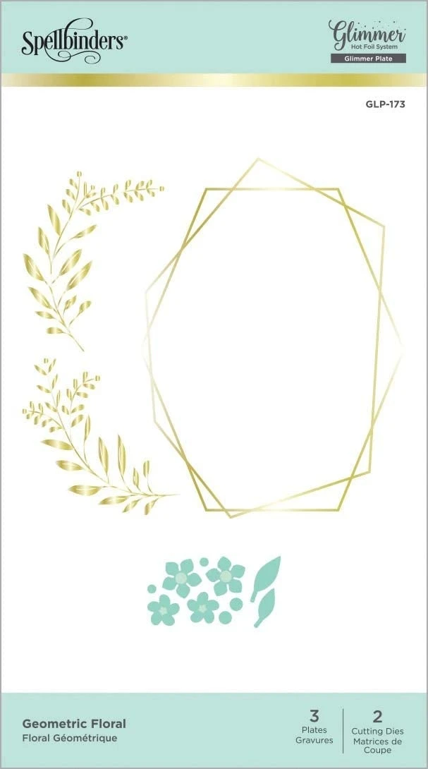 Spellbinders Geometric Floral Hot Foil Plates 3 Spellbinders Geometric Floral Hot Foil Plates