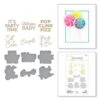 Spellbinders - It's My Party Glimmer Sentiments Hot Foil Plate & Die Set