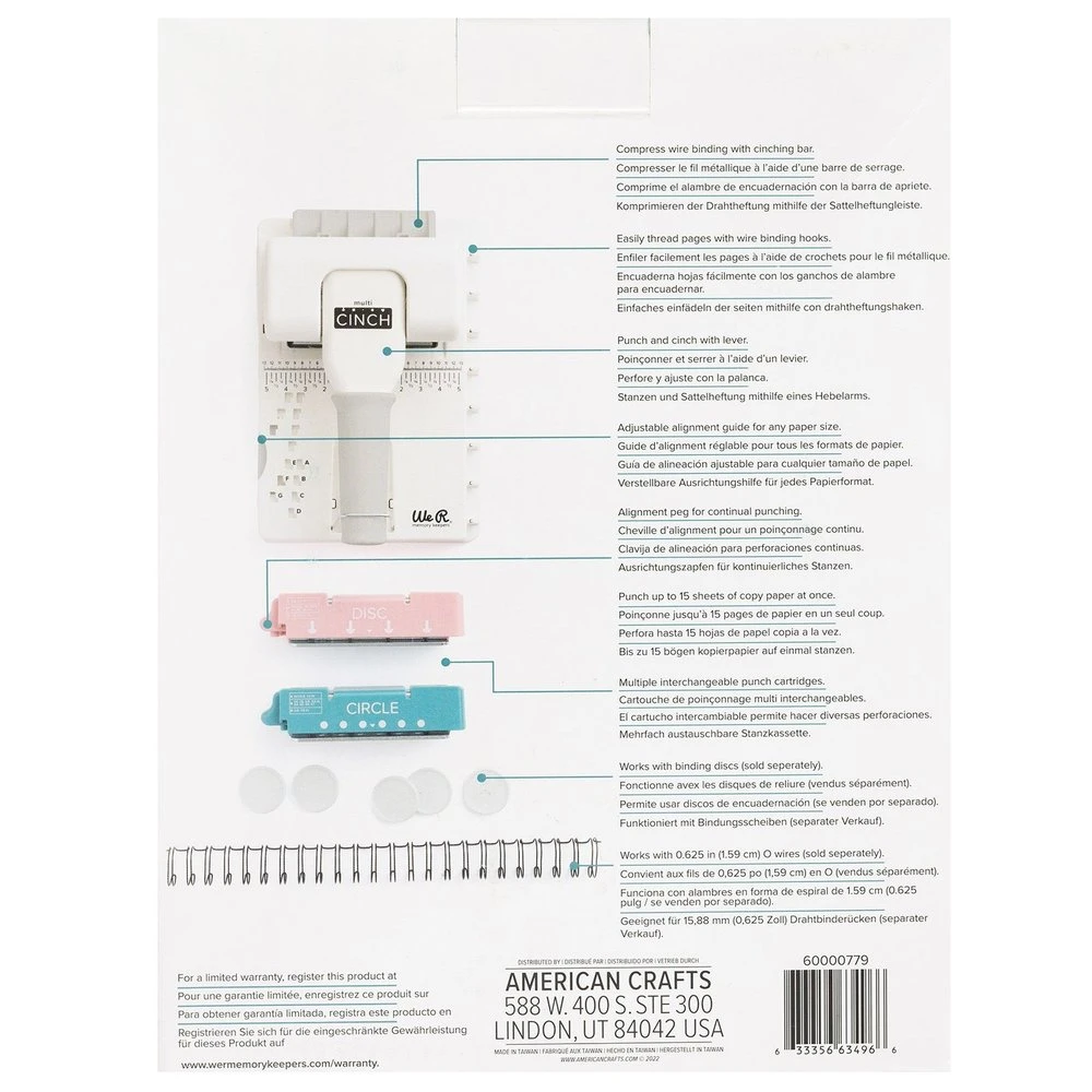 We R Memory Keepers - Multi-Cinch (Inc. Base, Disc & Circle Cartridge) 6 We R Memory Keepers - Multi-Cinch (Inc. Base, Disc & Circle Cartridge) – Bild 4
