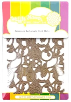 Waffle Flower - Ornaments Background Foil Plate